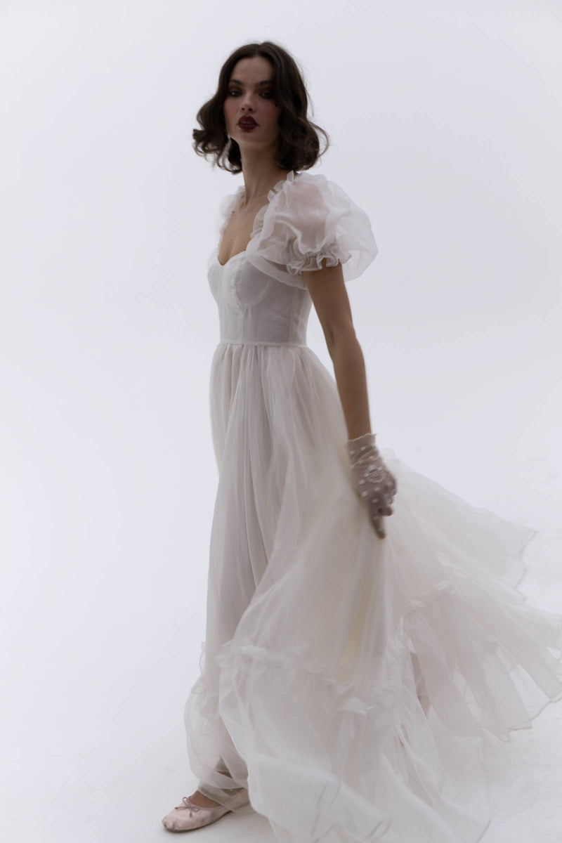 the garden roses silk gauze ritz dress The Garden Roses Silk Gauze Ritz Dress