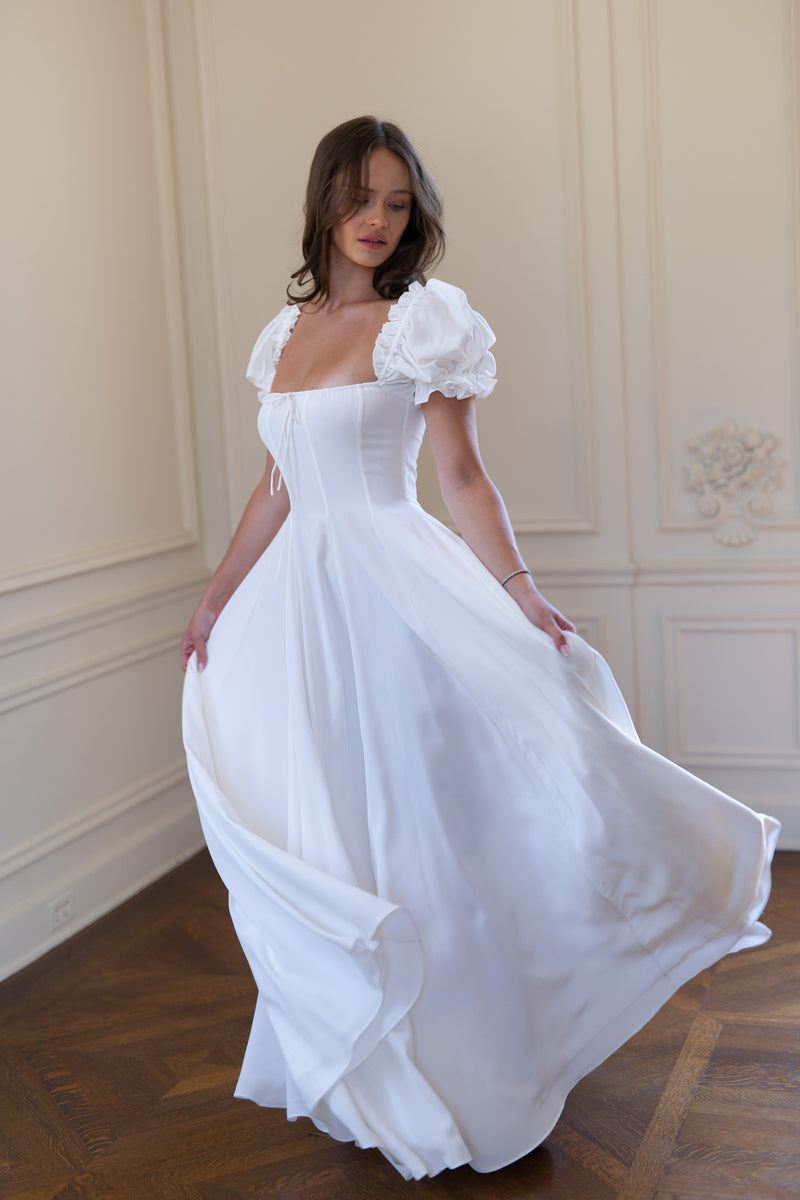 The Ivory Silk Garden Party Gown – Selkie