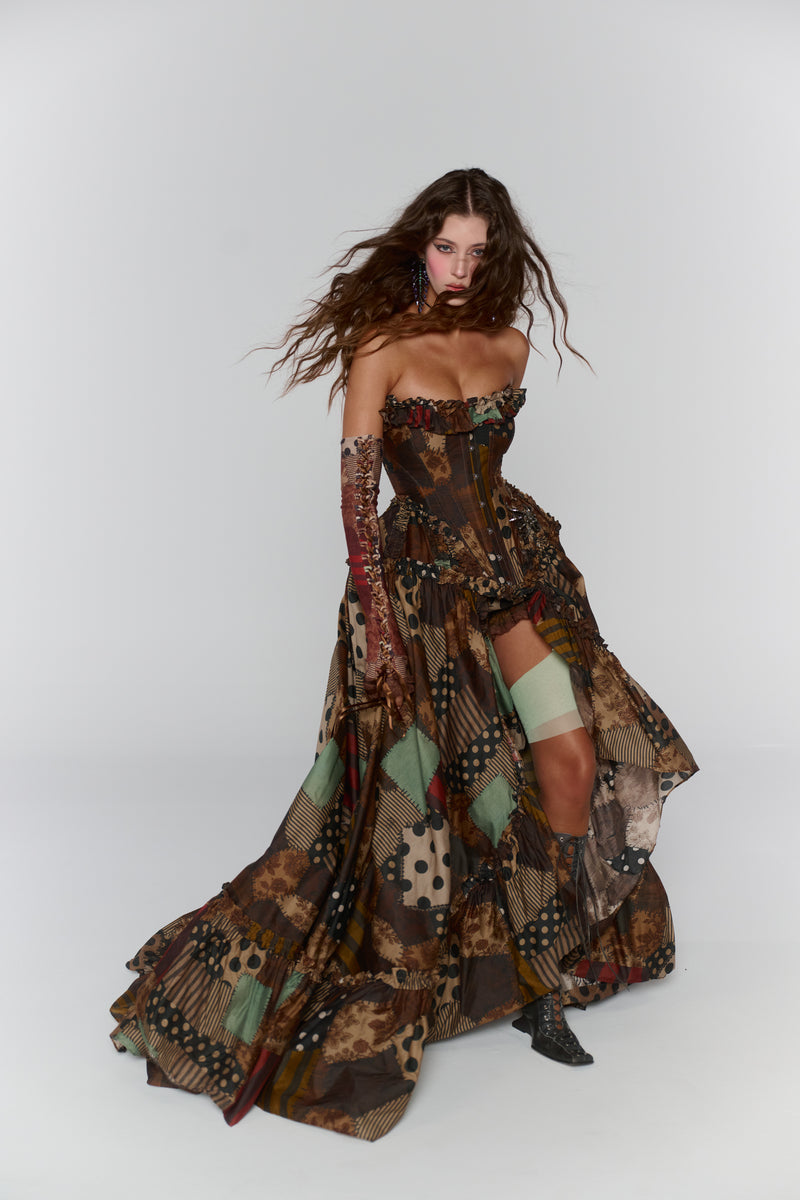 gossamer dress The Ragdoll Gown – Selkie Color:Antique Blue Prom Cinderella dresses available 100% cotton kitenge African Twill