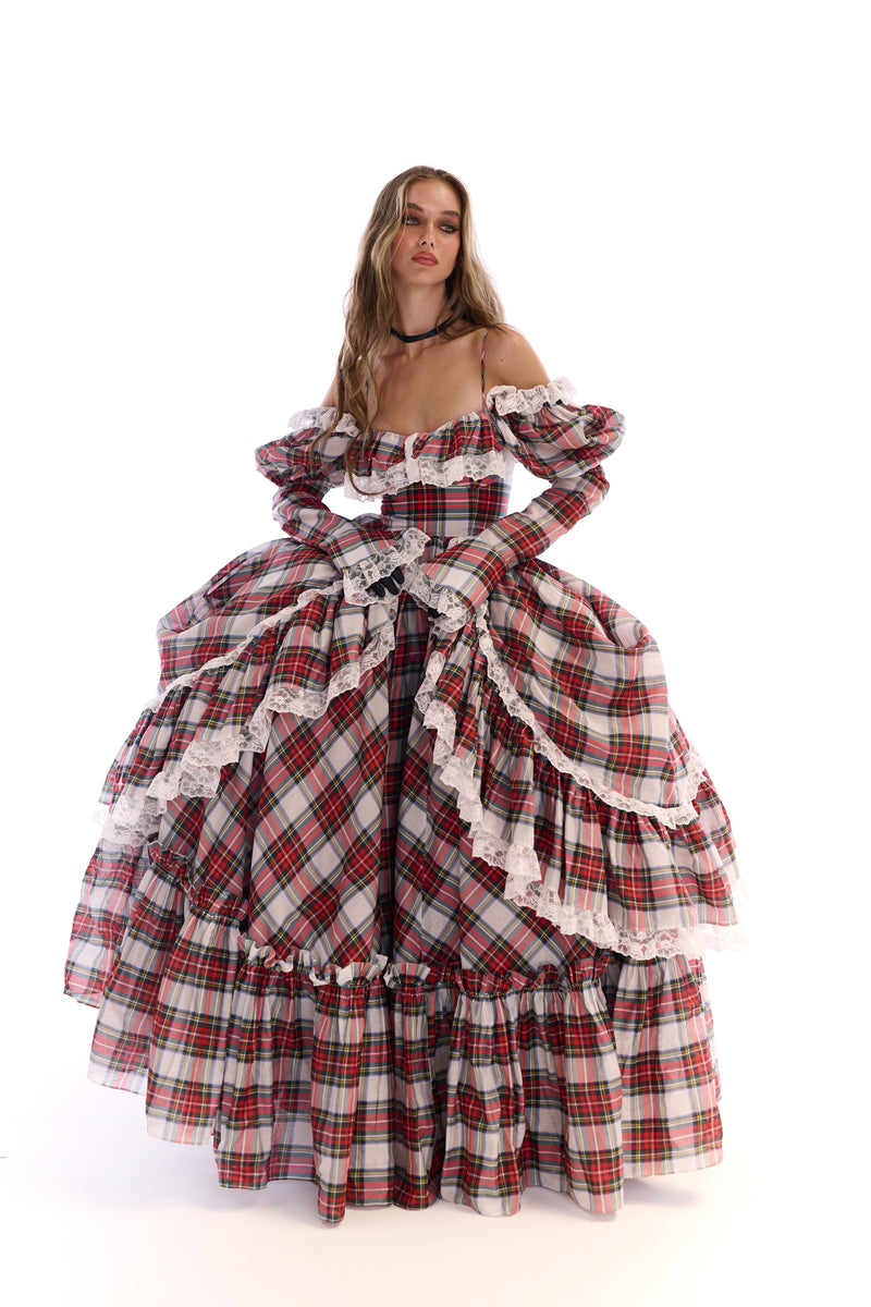 Selkie Women's Silk Organdy Gown with Full Cups and Adjustable Train, 1X