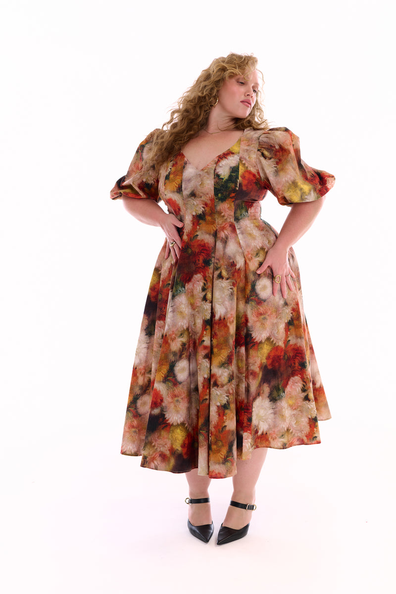 selkie midi dress The Impression Flowers Sweetheart Day Dress