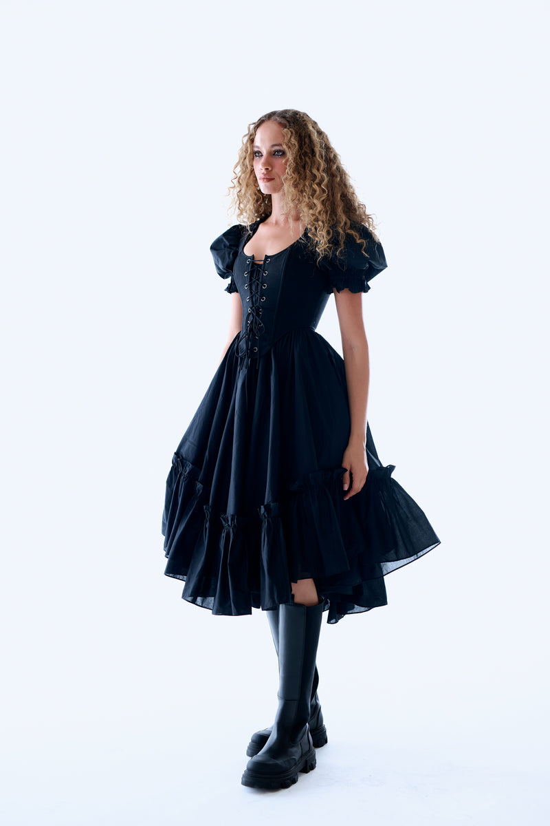 selkie french corset dress Selkie pink French corset puff dress (puff sleeve