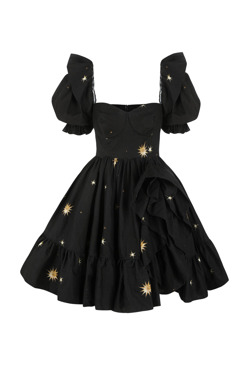 black cotton long dress Diane Black Cotton Dress | Dresses