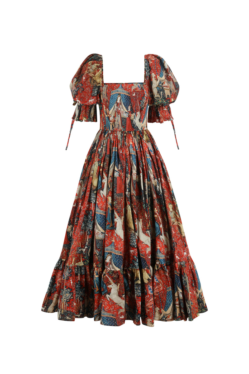 Selkie The Lady and The Unicorn Market Dress, Paper Cotton, Female, 4X Selkie The Lady and The Unicorn Market Dress, Paper Cotton, Female, 4X