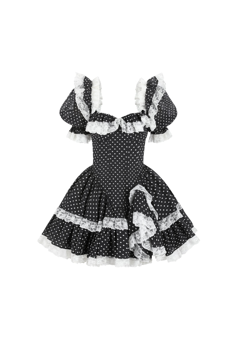 The Black Polka Dot Ferris Wheel Dress Selkie The Black Polka Dot Ferris Wheel Dress Selkie