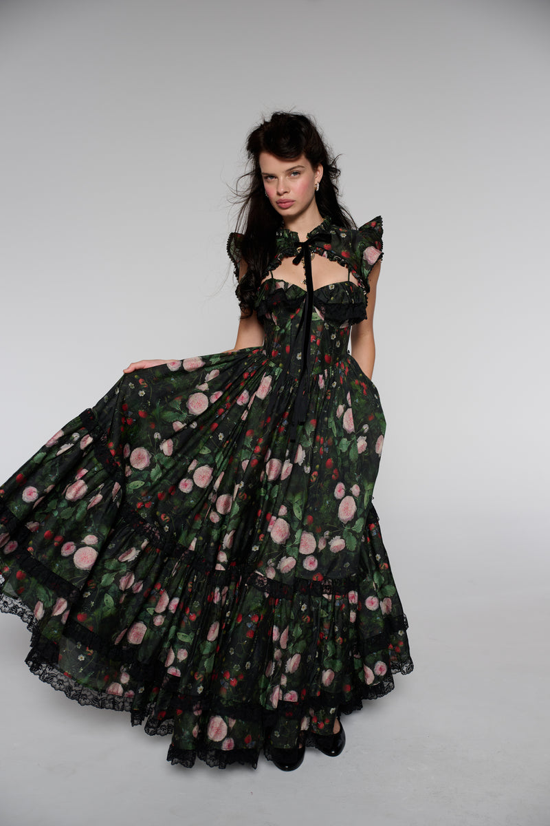 open lace back dress Selkie The Strawberry Puff Dress  Dolls Kill