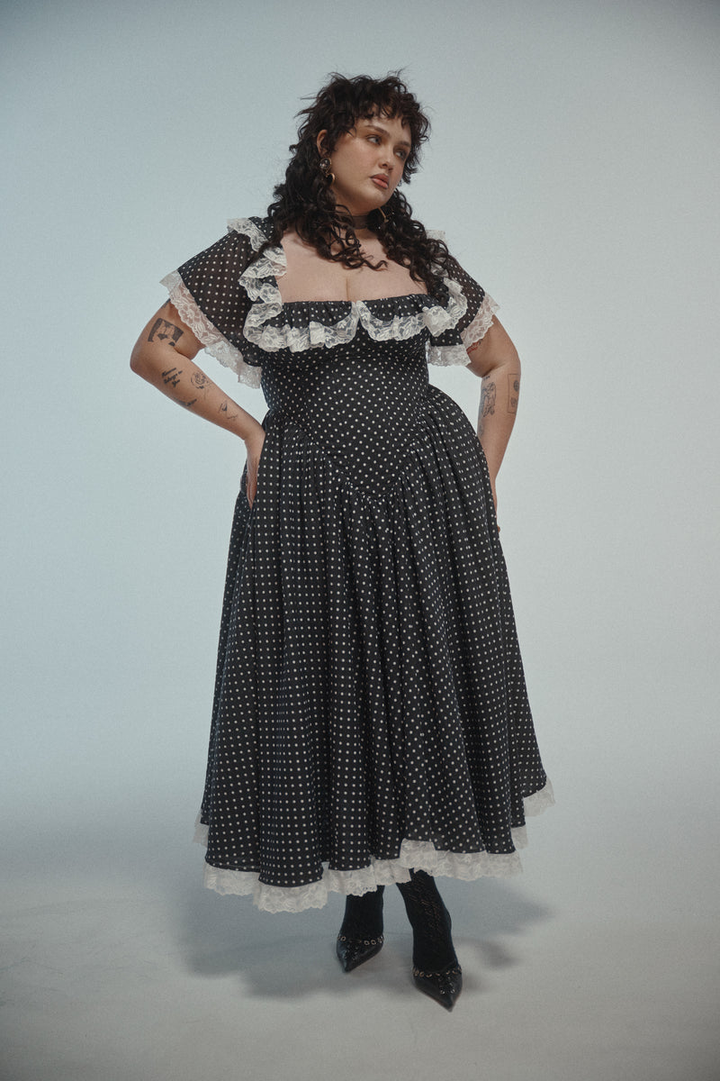black selkie dress Selkie The Puff Dress in Black