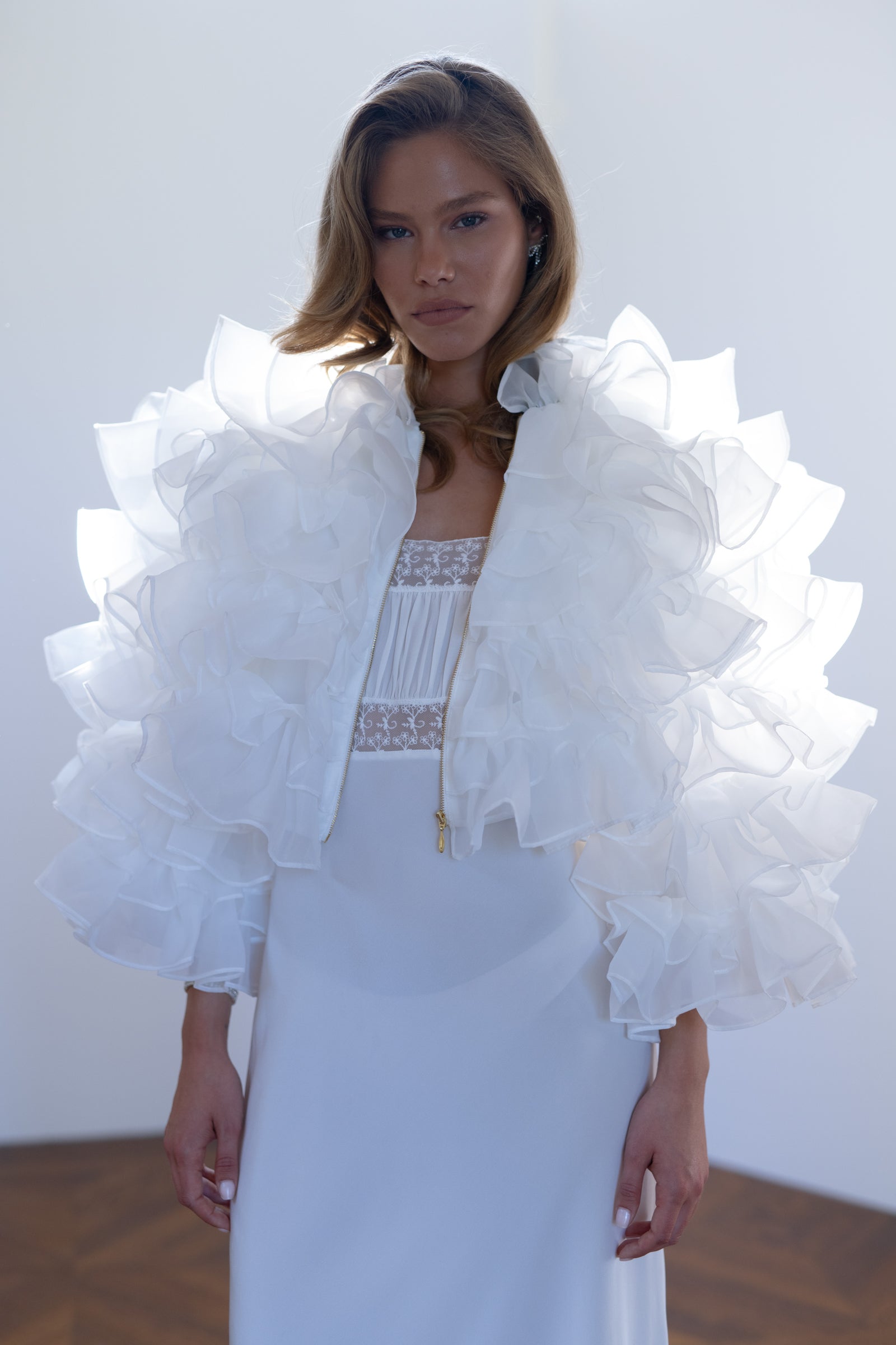 Le Petit Chou Boa Jacket in Ivory – Selkie