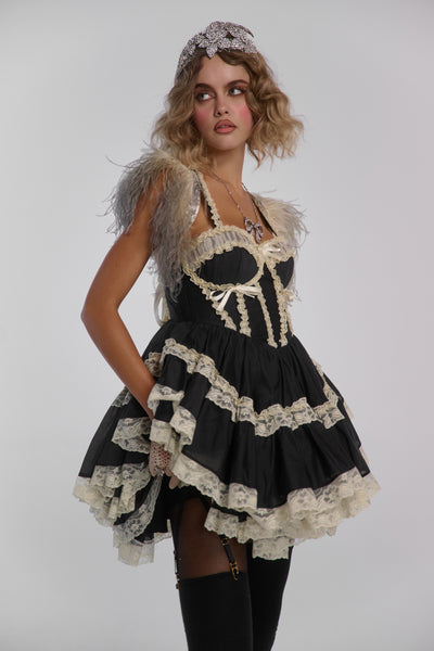 white mini dress bow Asterie Bow Detail Mini Dress White