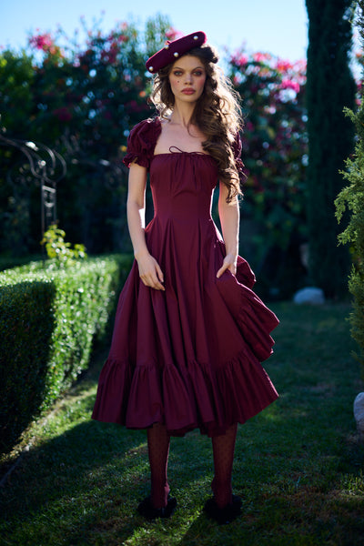 The Bordeaux Foxglove Dress – Selkie