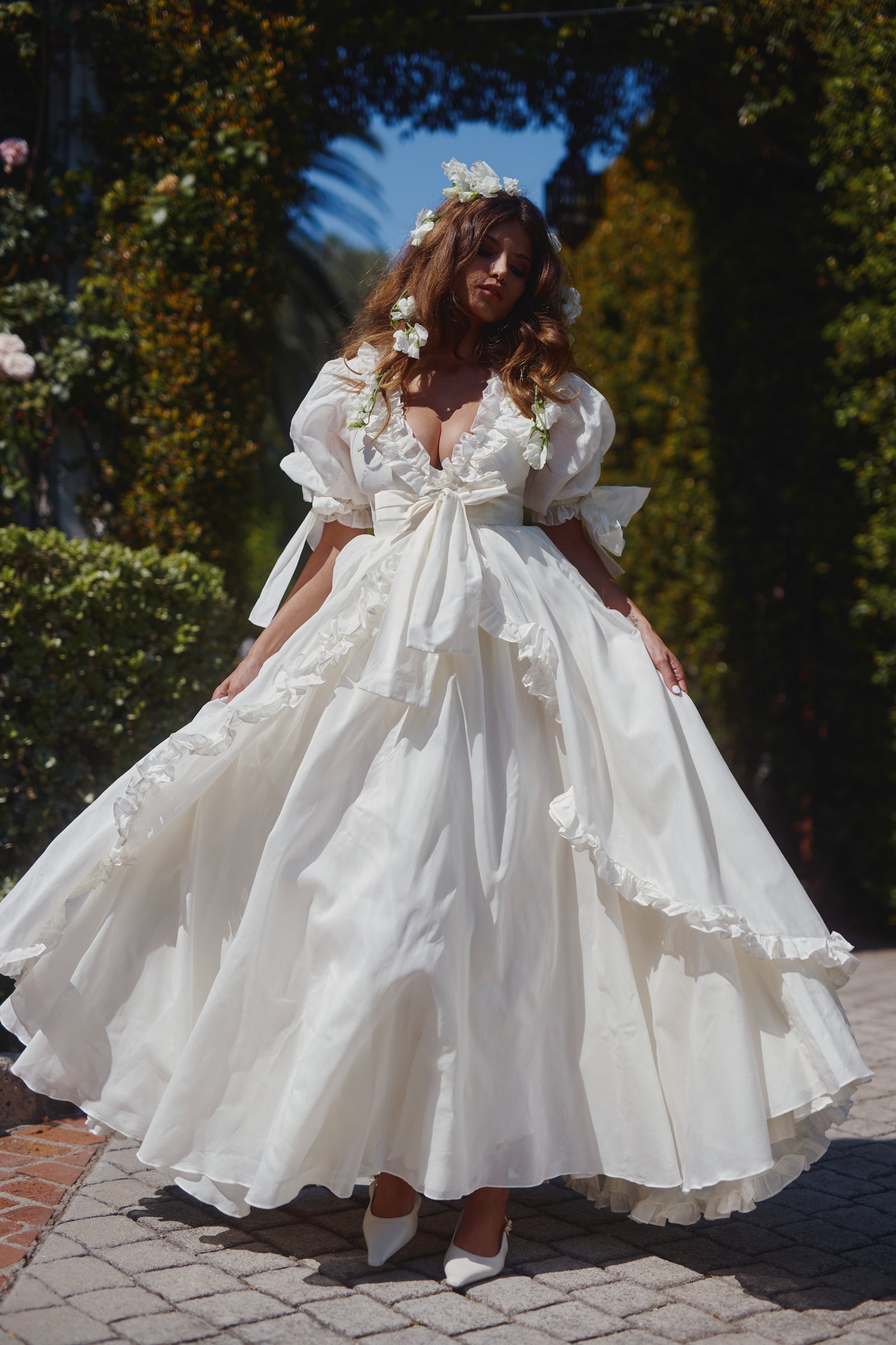 The Ivory Organdy Marie Gown – Selkie