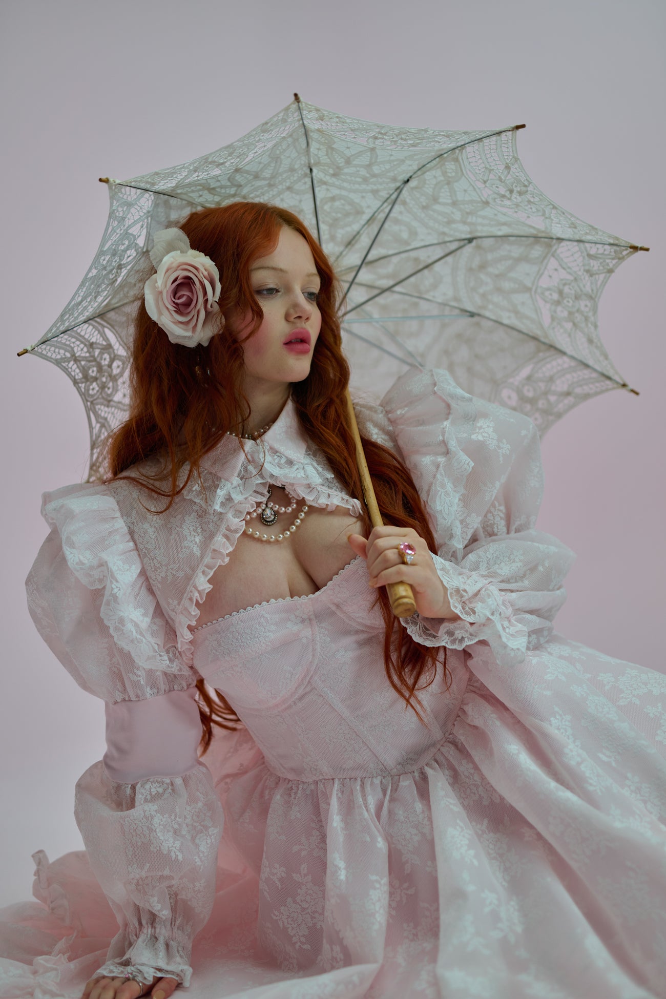 selkie ドレス ワンピース ピンク The Pink Lace Bonbon Dress – Selkie