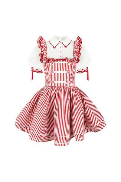 The Candy Stripe Gingerbread Dress  Selkie