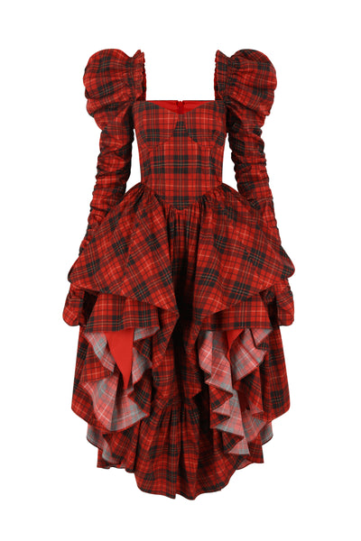 Selkie Women's Royal Tartan Stretch Cotton Midi Dress, 4X Selkie Women's Royal Tartan Stretch Cotton Midi Dress, 4X