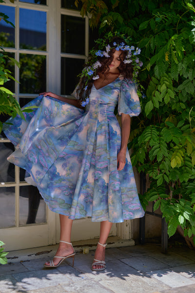 Morning On The Seine Sweetheart Day Dress XS