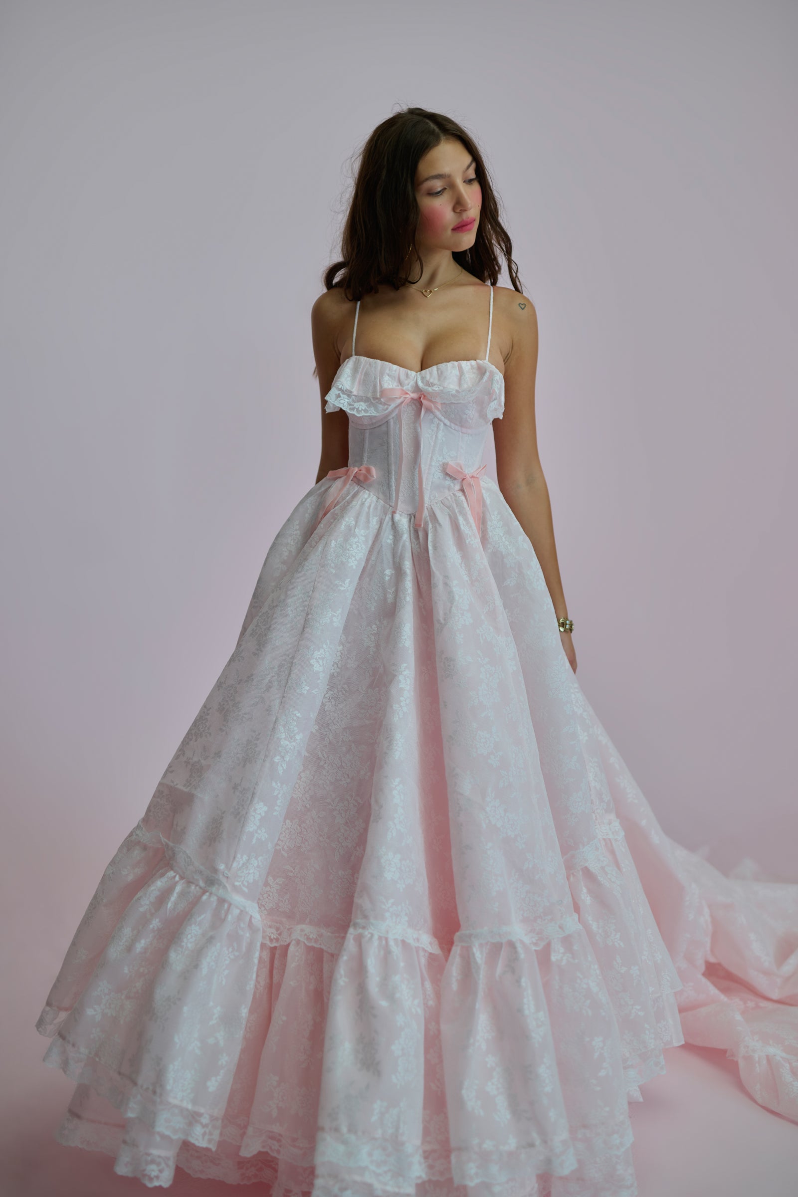 selkie ドレス ワンピース ピンク The Pink Lace Bonbon Dress – Selkie