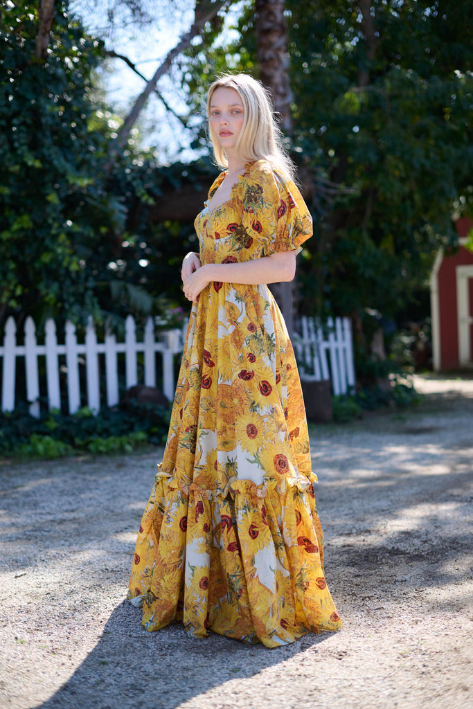 Sunflowers Cotton Ritz Gown – Selkie