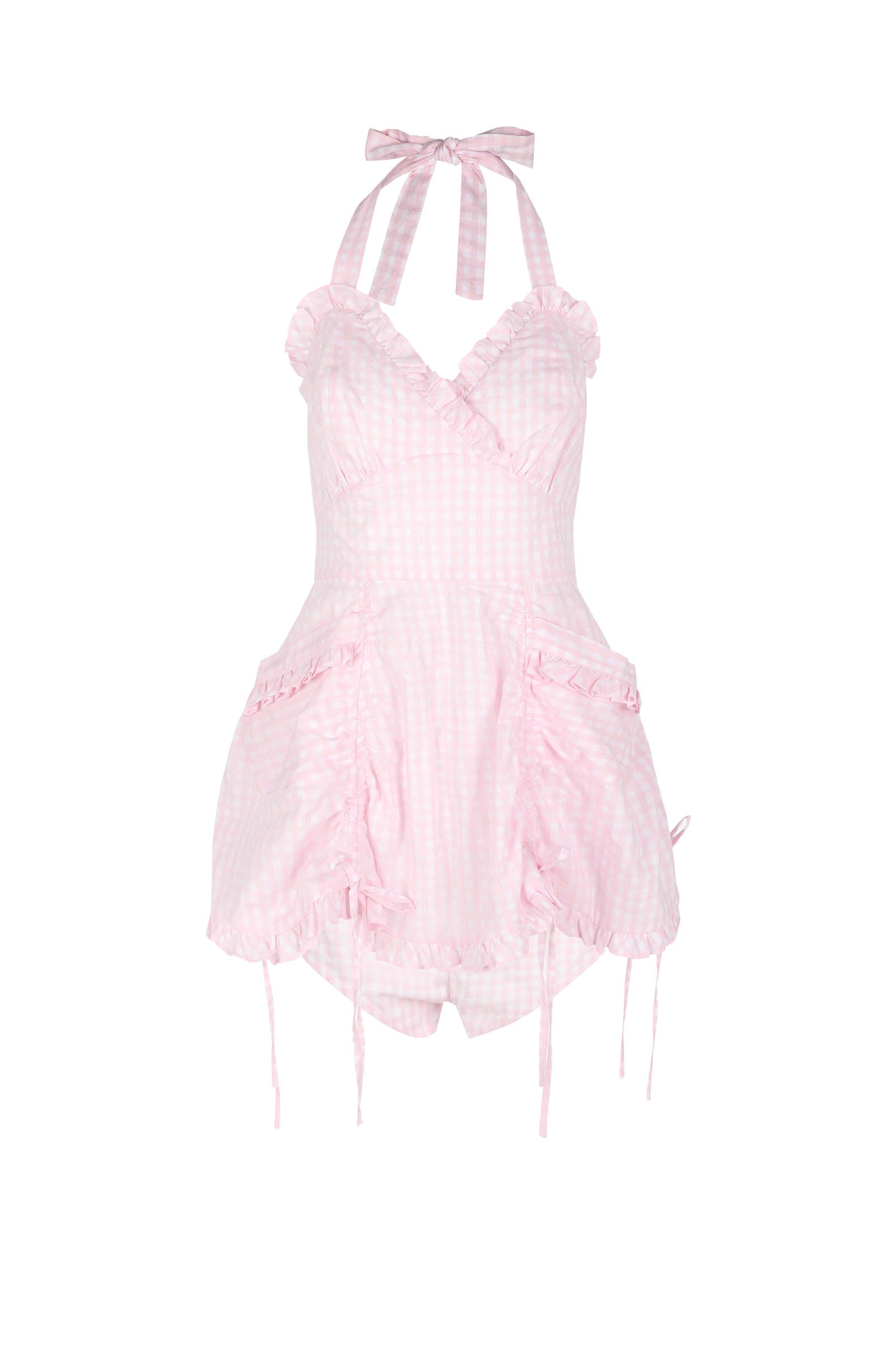 The Pink Gingham Playsuit Set Selkie