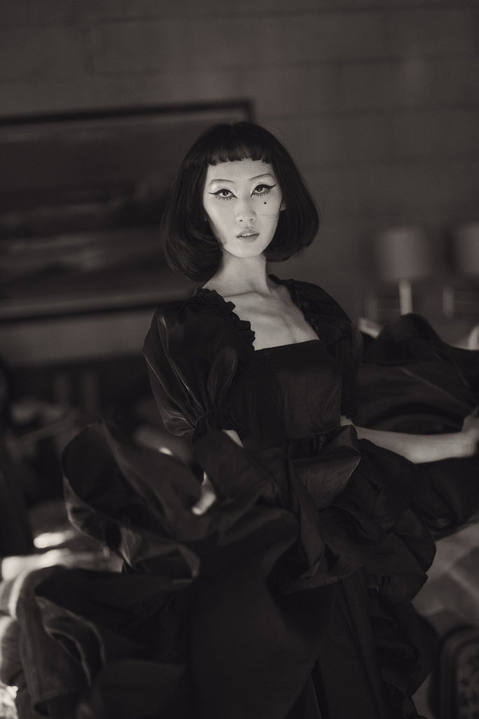 The Caviar Recycled Ruffle Gown Selkie