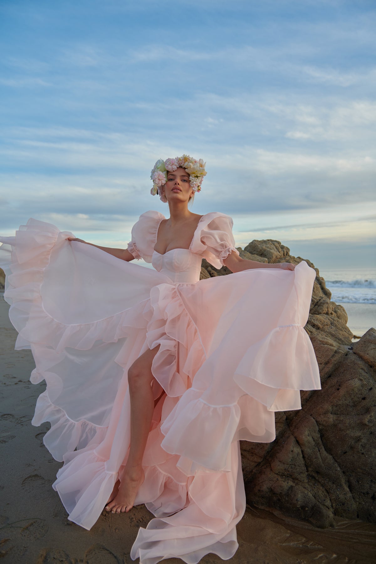 The Peach Fuzz in Bloom Bridal Gown – Selkie