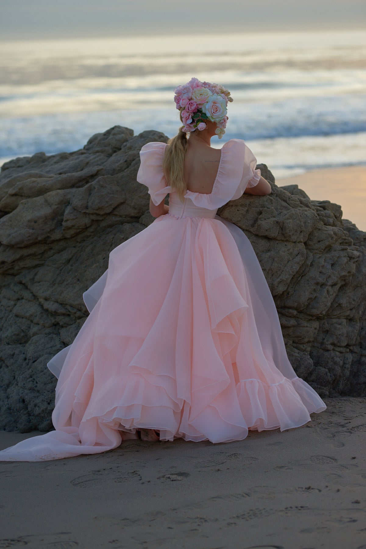 The Peach Fuzz in Bloom Bridal Gown – Selkie