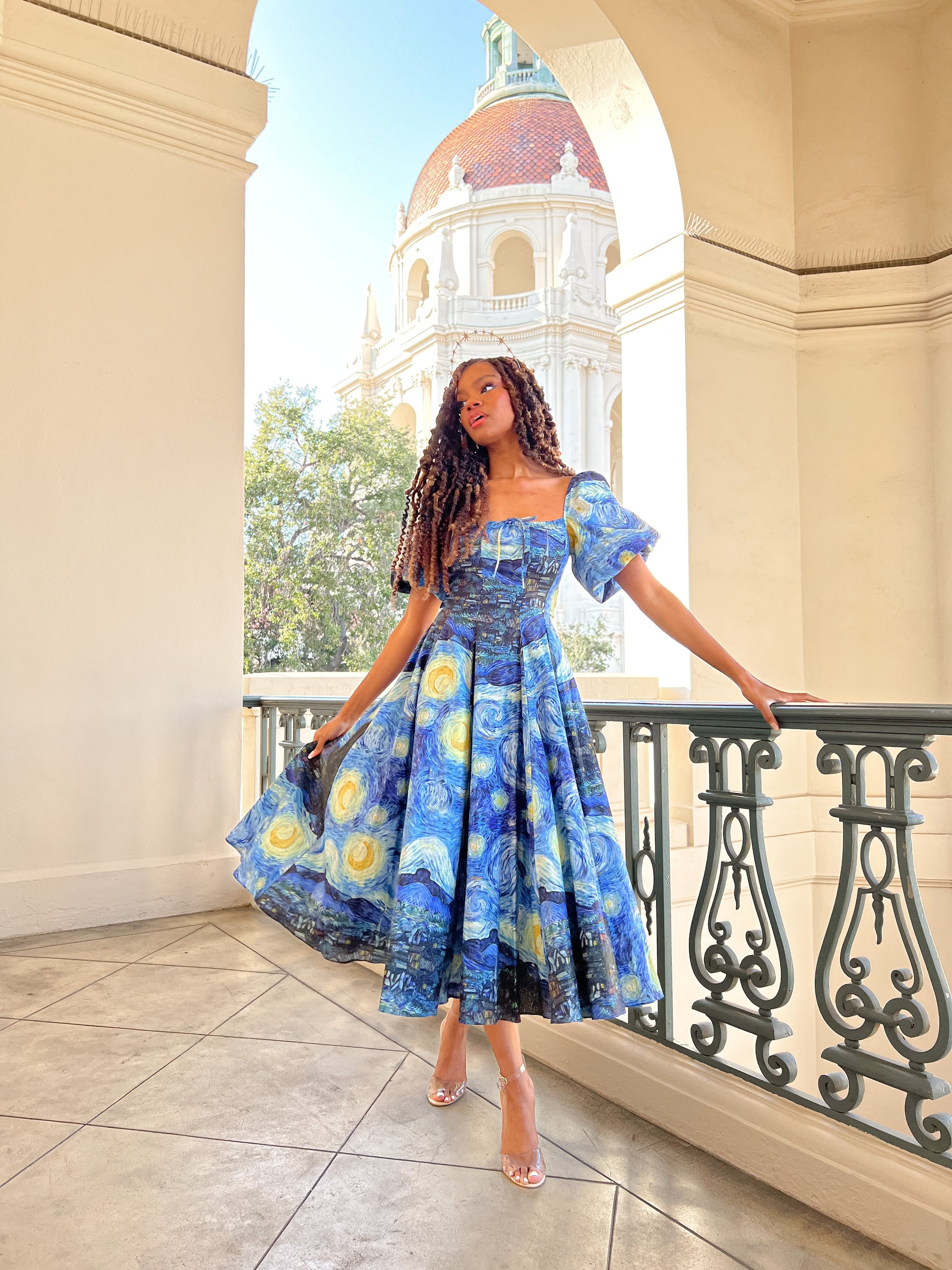 Star Dress Starry Eyed Dress Blue Dress With Stars Fast Shipping