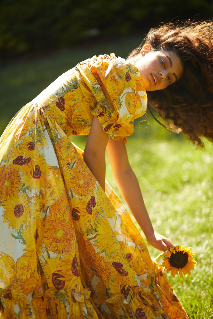 Sunflowers Cotton Ritz Gown Selkie