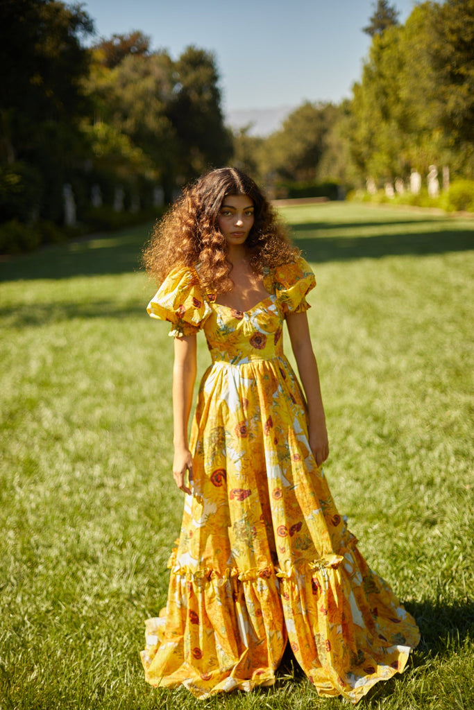 Sunflowers Cotton Ritz Gown Selkie