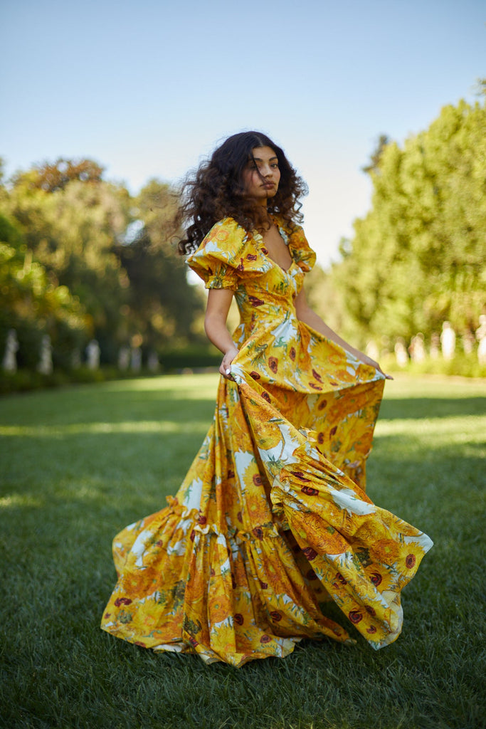 Sunflowers Cotton Ritz Gown Selkie