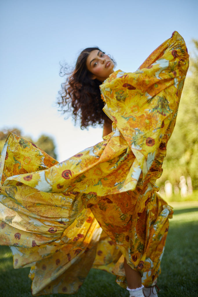 Sunflowers Cotton Ritz Gown Selkie