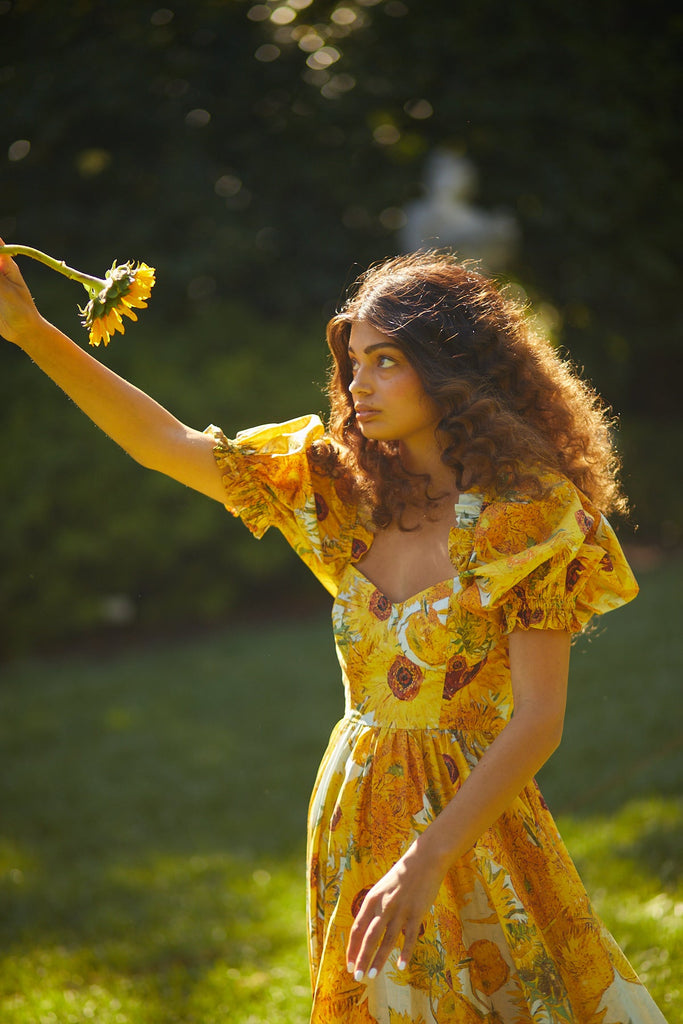 Sunflowers Cotton Ritz Gown Selkie