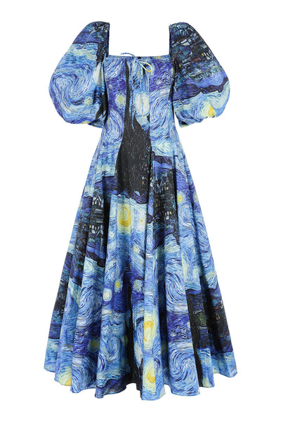 fitted lace wedding dress In The Sky Midi Dress - True Blue main image 1