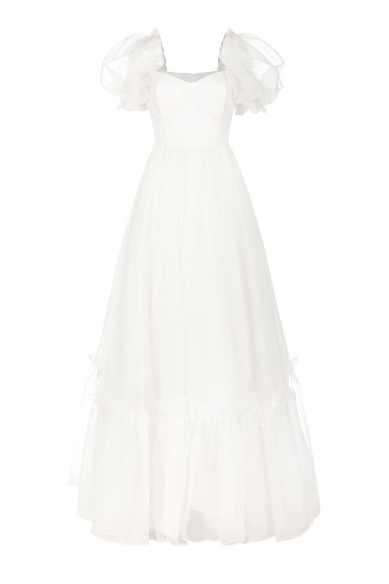 The Ivory Silk Gauze Ritz Gown – Selkie